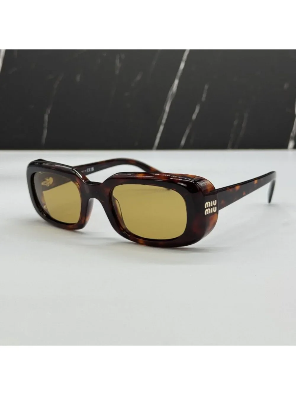 New Miu Miu SMU B13S 27L10Y Square Women Sunglasses MUB13S